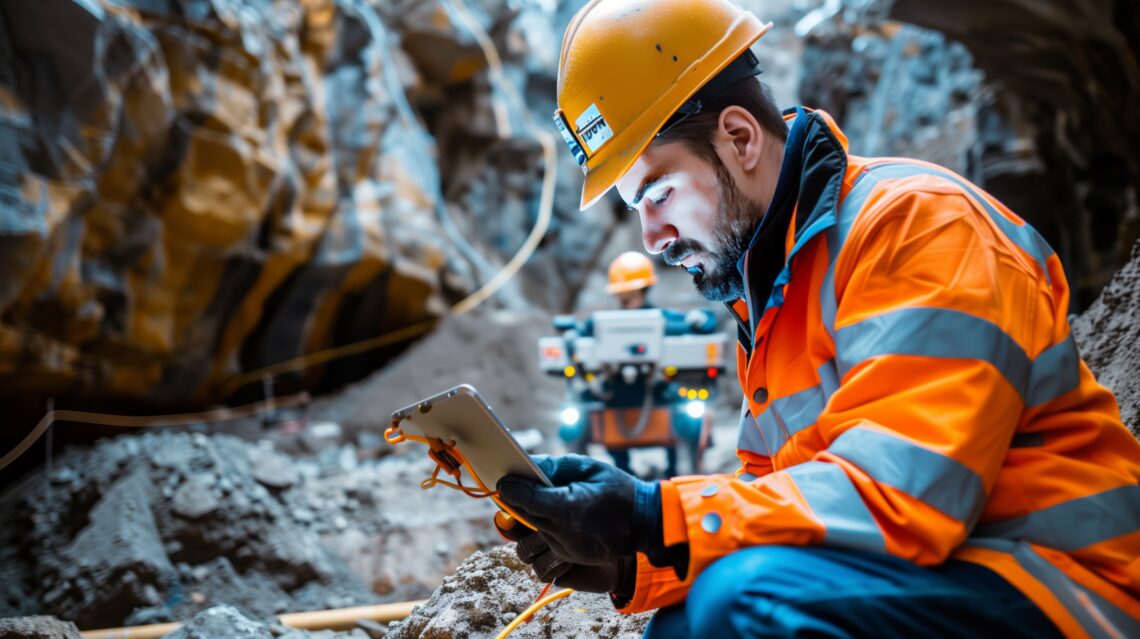 Geological engineers use advanced geospatial software and state of the art equipment to map underground resources