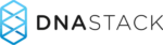 dnastack logo coloured black text